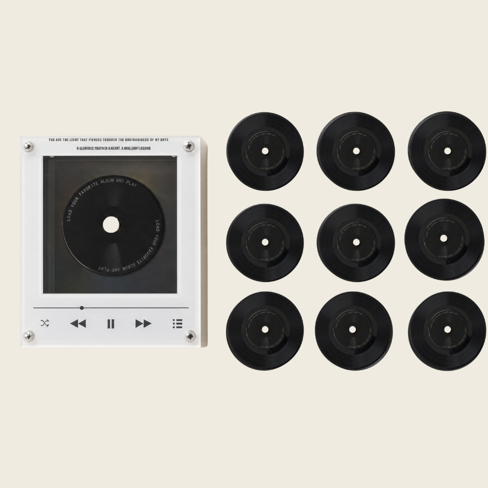 Custom Design Music Player Plus Nine Mini Vinyl Records