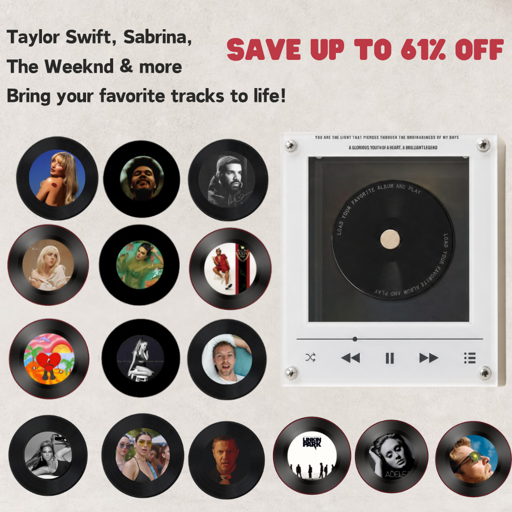 Music Box Plus 9 Mini Vinyl Records